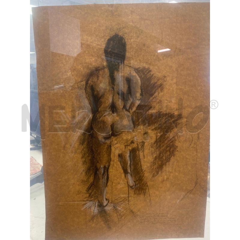 QUADRO CARBONCINO FIGURA DI SPALLE | Mercatino dell'Usato Montesilvano 2