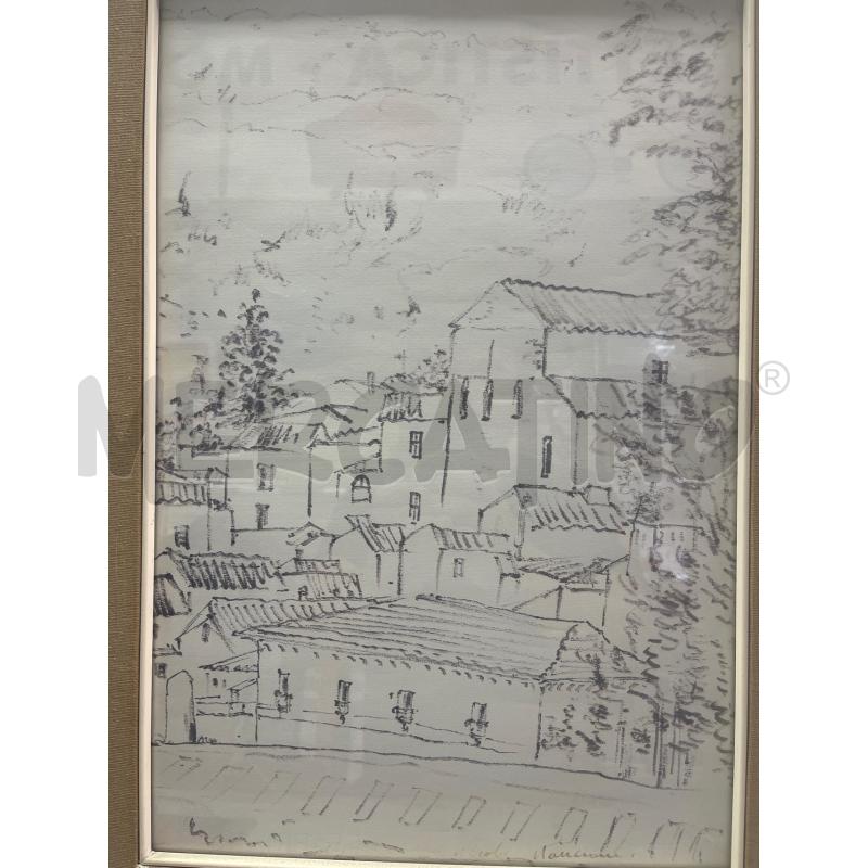 QUADRO CARBONCINO PANCONE CORENICE BIANCA | Mercatino dell'Usato Montesilvano 2