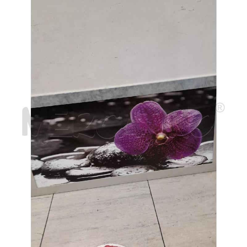 QUADRO FIORE LILLA CORNICE ARGENTATA  | Mercatino dell'Usato Montesilvano 1
