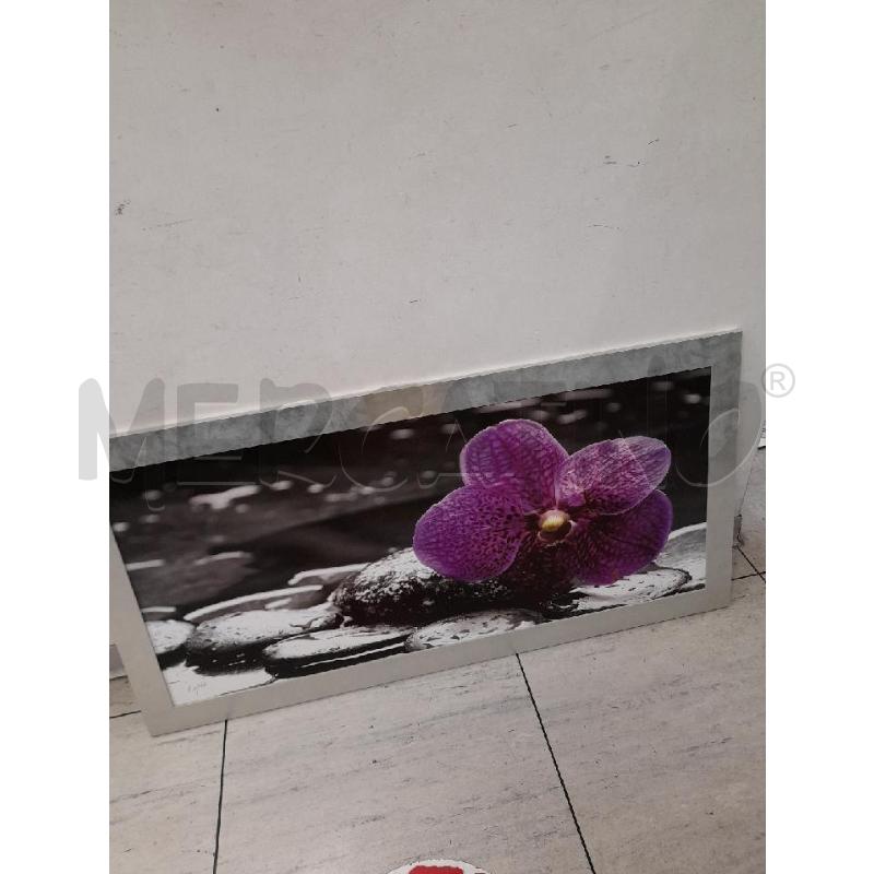 QUADRO FIORE LILLA CORNICE ARGENTATA  | Mercatino dell'Usato Montesilvano 2