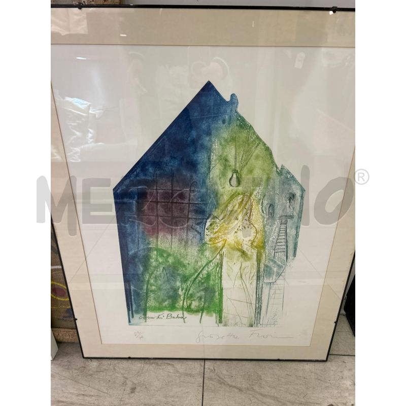 QUADRO GIOSETTA FIORONI LITOGRAFIA 22/70 70X50 | Mercatino dell'Usato Montesilvano 1