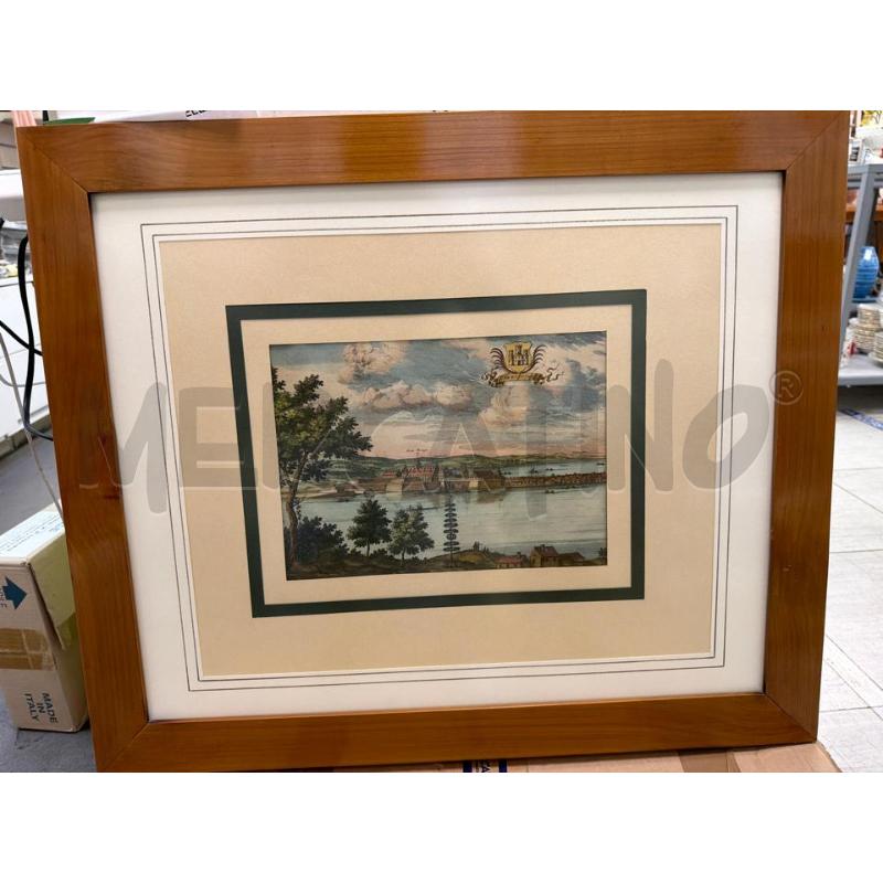 QUADRO INCISIONE A BULINO ACQUARELLATA CORNICE63X53 | Mercatino dell'Usato Montesilvano 3