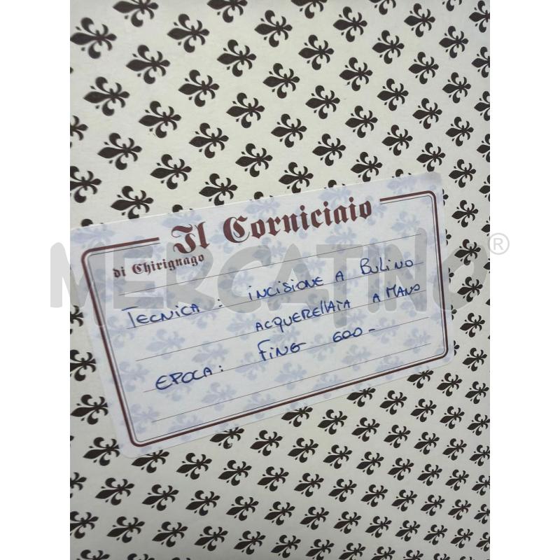 QUADRO INCISIONE A BULINO ACQUARELLATA CORNICE63X53 | Mercatino dell'Usato Montesilvano 4