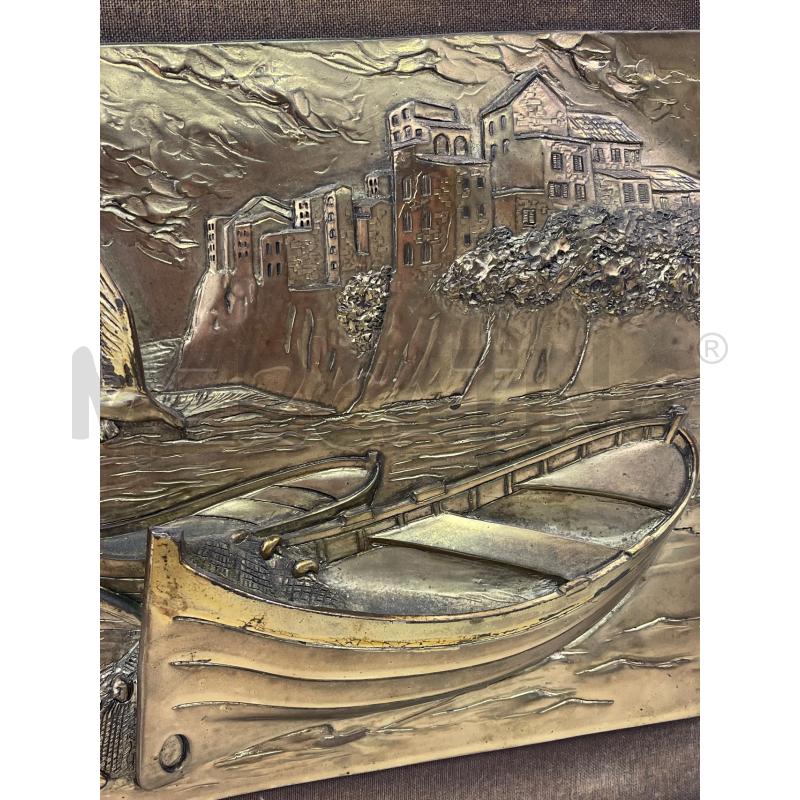 QUADRO LAMINA BARCA PAESAGGIO 62X46 CORNICE ARGENTATA | Mercatino dell'Usato Montesilvano 3
