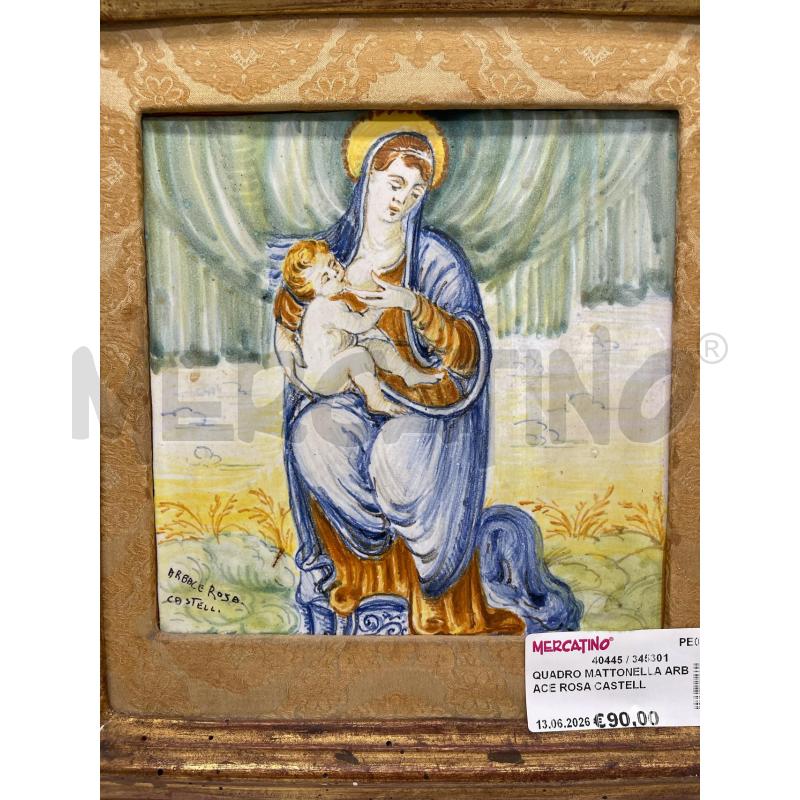 QUADRO MATTONELLA ARBACE ROSA CASTELLI | Mercatino dell'Usato Montesilvano 2