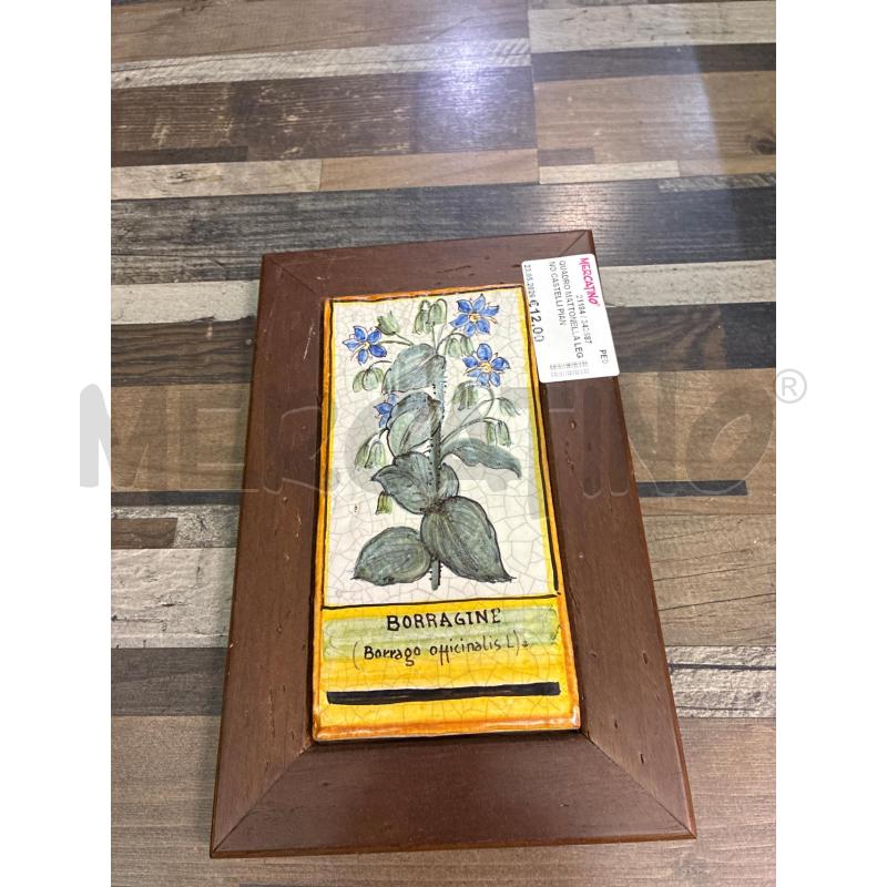 QUADRO MATTONELLA LEGNO CASTELLI PIANTINA | Mercatino dell'Usato Montesilvano 1