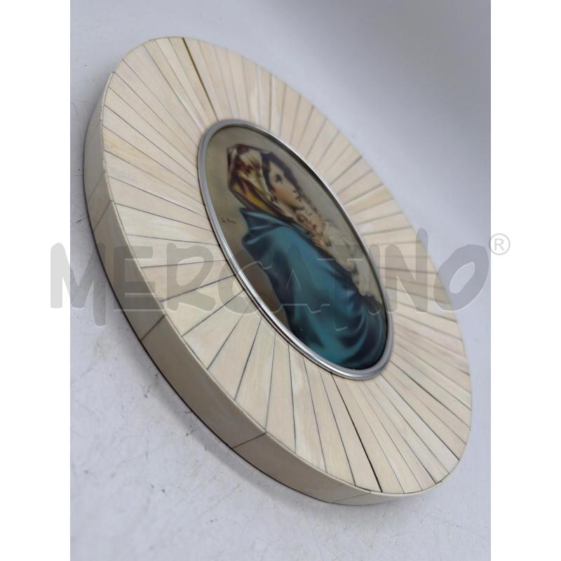 QUADRO OVALE MADONNA CORNICE BIANCA | Mercatino dell'Usato Montesilvano 2