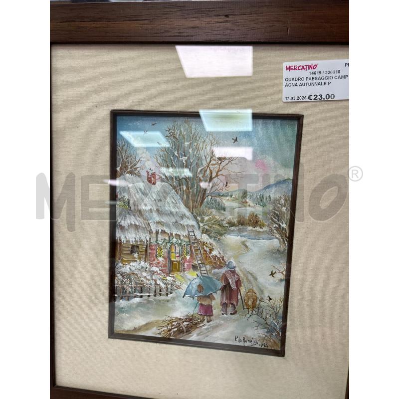 QUADRO PAESAGGIO CAMPAGNA AUTUNNALE P DE RENZIS | Mercatino dell'Usato Montesilvano 1