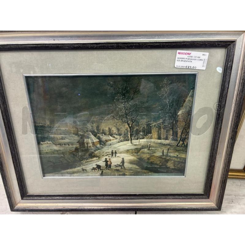 QUADRO PAESAGGIO CORNICE ARGENTATA | Mercatino dell'Usato Montesilvano 1