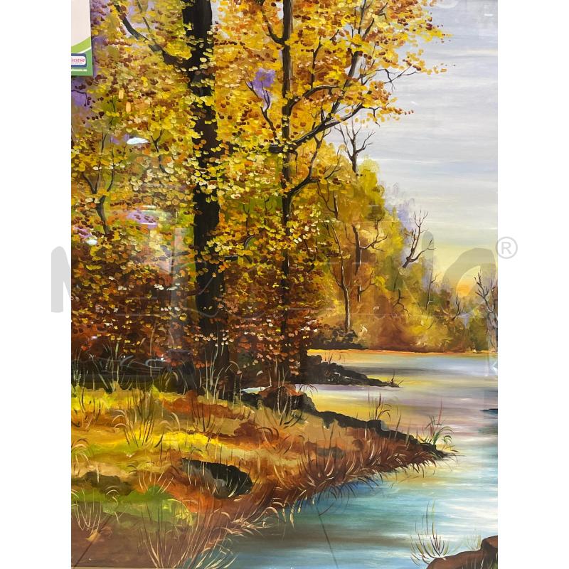 QUADRO PAESAGGIO FIUME A FIRMA DE RUBEIS 122X105 | Mercatino dell'Usato Montesilvano 2