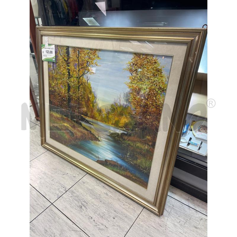 QUADRO PAESAGGIO FIUME A FIRMA DE RUBEIS 122X105 | Mercatino dell'Usato Montesilvano 3