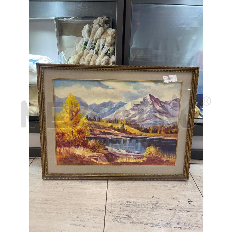 QUADRO PAESAGGIO LAGO ALPINO MILANOVIC 70 | Mercatino dell'Usato Montesilvano 1