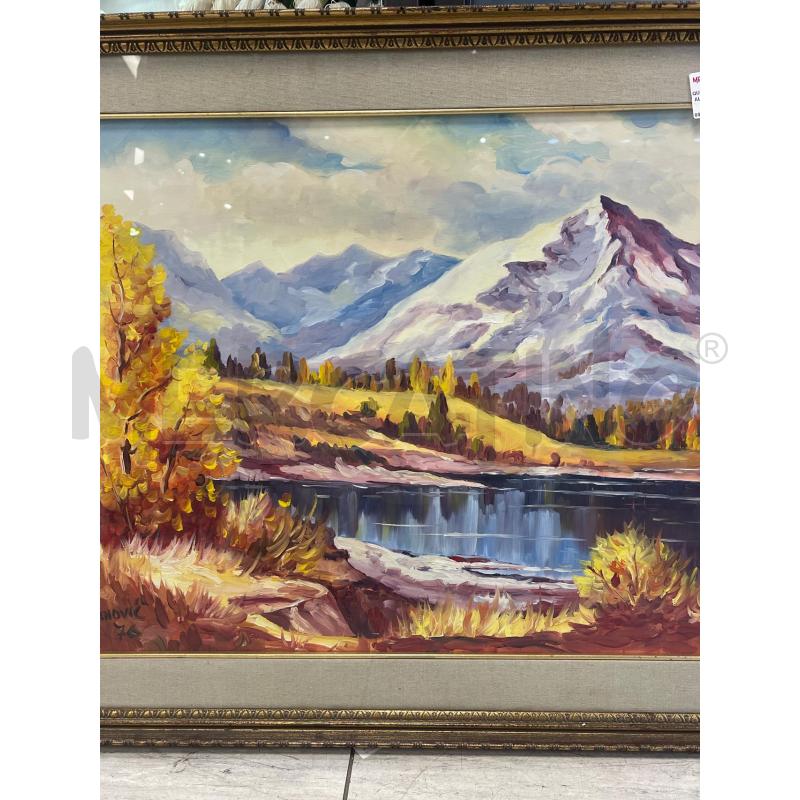 QUADRO PAESAGGIO LAGO ALPINO MILANOVIC 70 | Mercatino dell'Usato Montesilvano 2