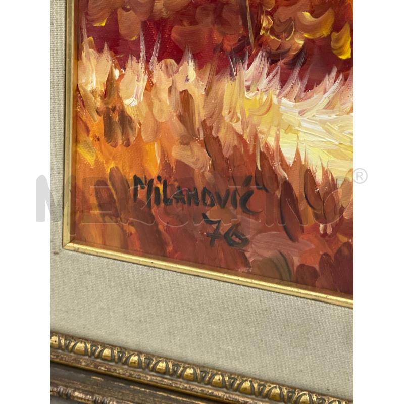 QUADRO PAESAGGIO LAGO ALPINO MILANOVIC 70 | Mercatino dell'Usato Montesilvano 3