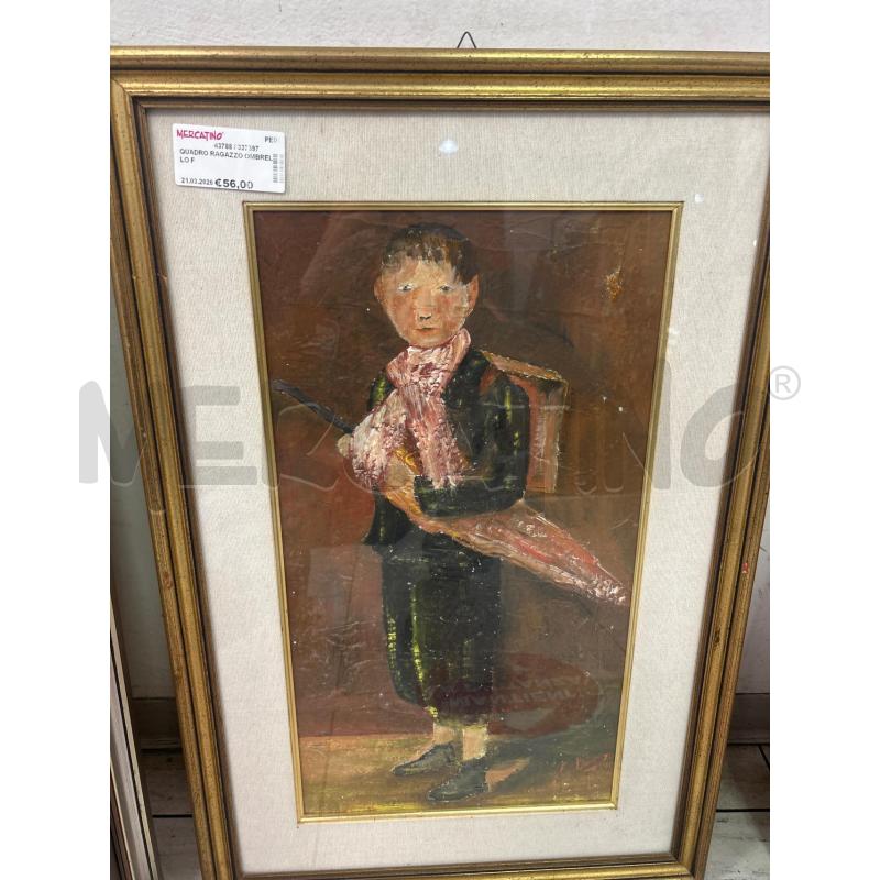 QUADRO RAGAZZO OMBRELLO F | Mercatino dell'Usato Montesilvano 1