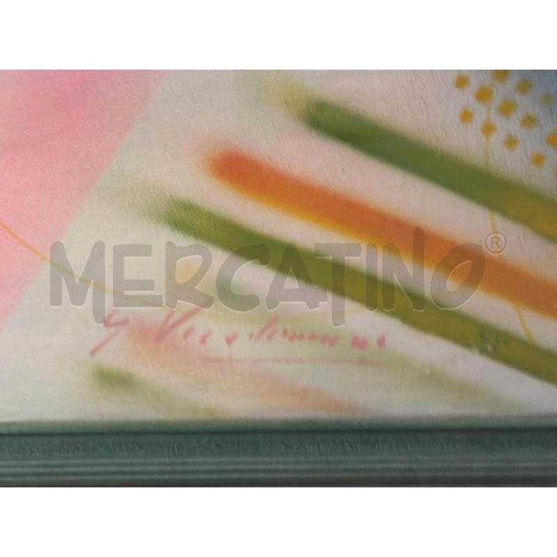 QUADRO STAMPA COLORATA ROSA VERDE | Mercatino dell'Usato Montesilvano 2