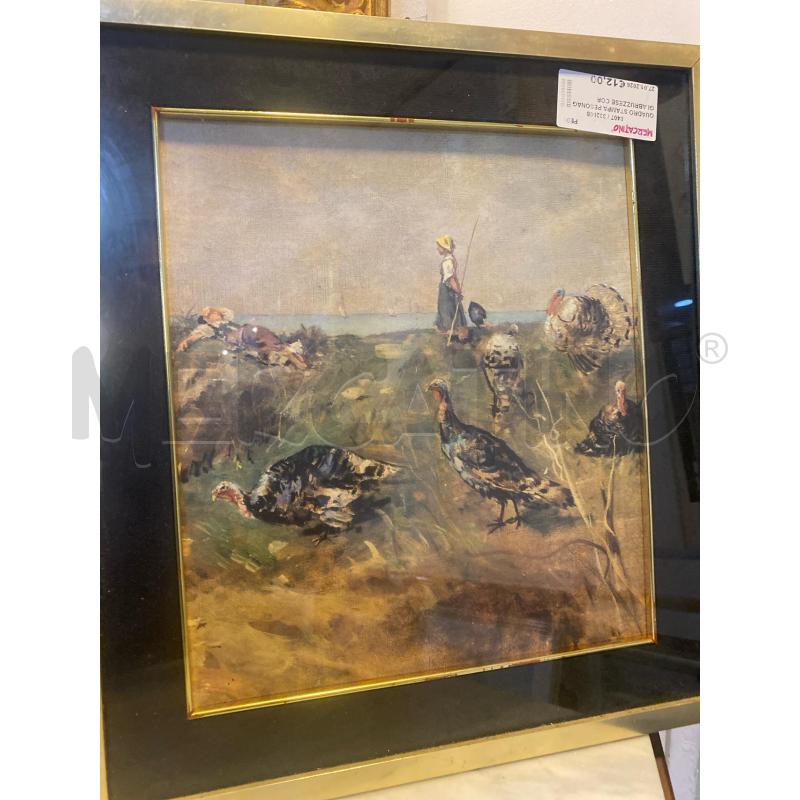 QUADRO STAMPA PESONAGGI ABRUZZESE CORNICE OTTONE | Mercatino dell'Usato Montesilvano 2