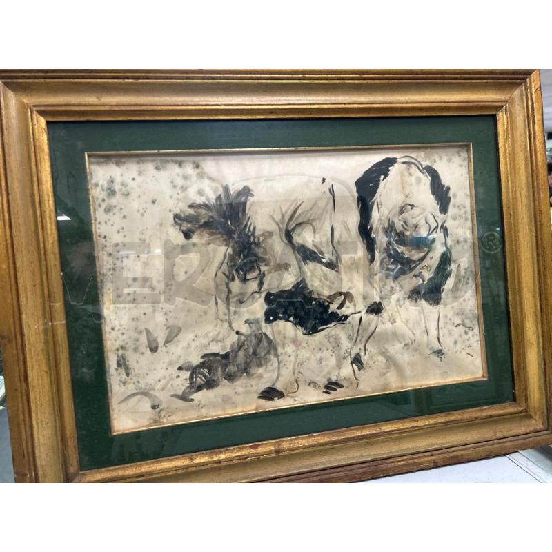 QUADRO SU CARTA A FIRMA ANTONIO ASTURI 60X40 | Mercatino dell'Usato Montesilvano 1