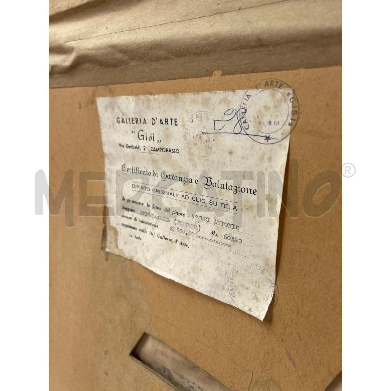 QUADRO SU CARTA A FIRMA ANTONIO ASTURI 60X40 | Mercatino dell'Usato Montesilvano 3