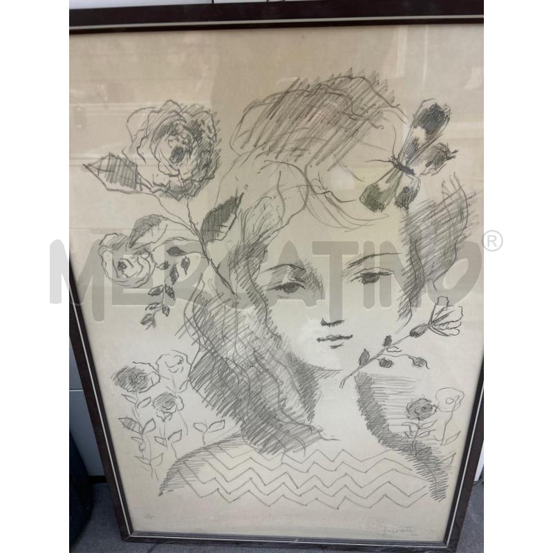 QUADRO VOLTO DONNA ROSE | Mercatino dell'Usato Montesilvano 1