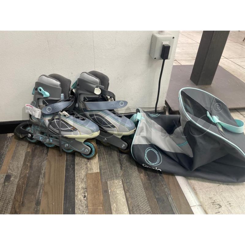 ROLLER OXELO GRIGIO CELESTE TG 39.5 | Mercatino dell'Usato Montesilvano 1