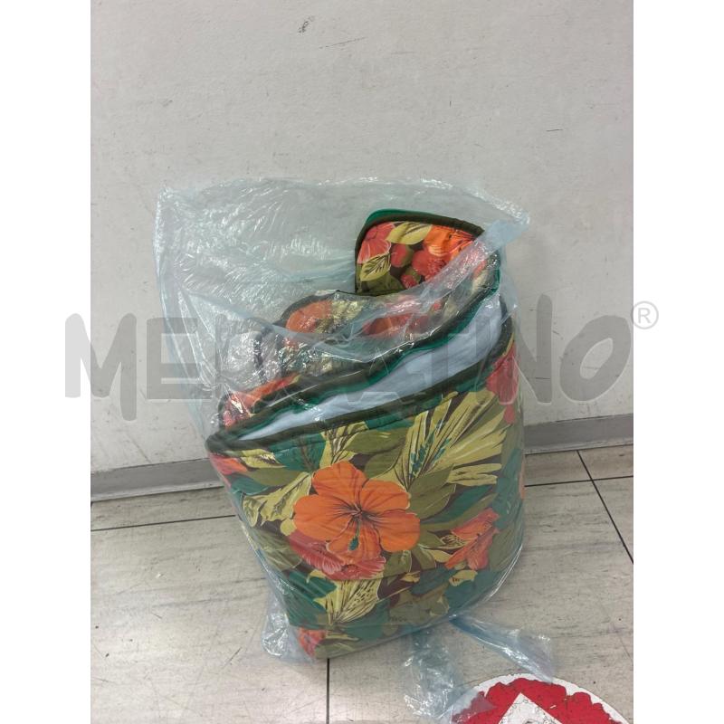 SACCO A PELO VERDE FIORI ROSSI SINGOLO | Mercatino dell'Usato Montesilvano 1