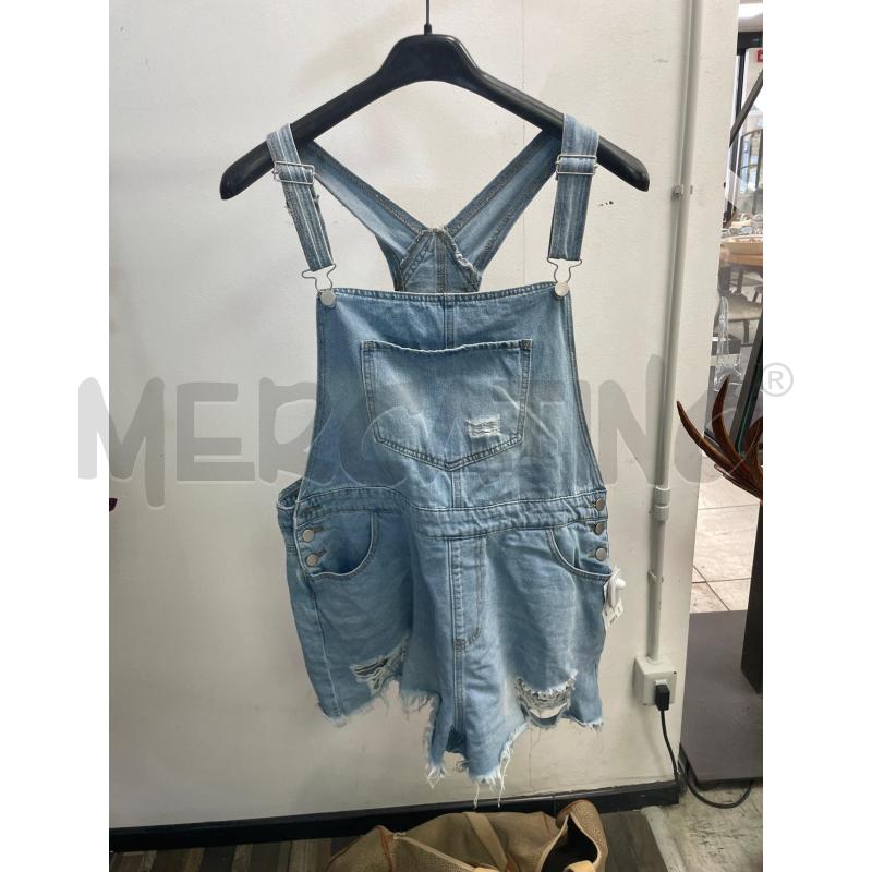 SALOPETTE DENIM PANTALONCINO CORTO TG GRANDE | Mercatino dell'Usato Montesilvano 1