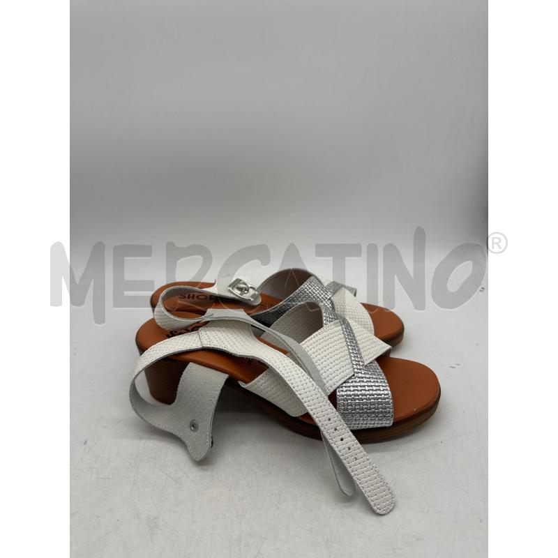 SANDALI DONNA ALOAP SHOES BIANCHI ARGENTATI | Mercatino dell'Usato Montesilvano 1