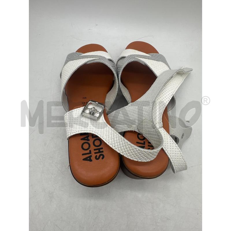 SANDALI DONNA ALOAP SHOES BIANCHI ARGENTATI | Mercatino dell'Usato Montesilvano 3