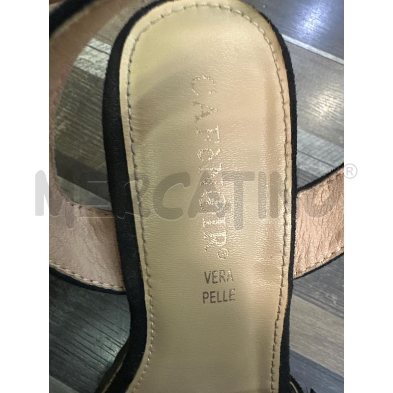 SANDALI DONNA CAFFE NOIR ZEPPA NERE FRANGE  | Mercatino dell'Usato Montesilvano 4