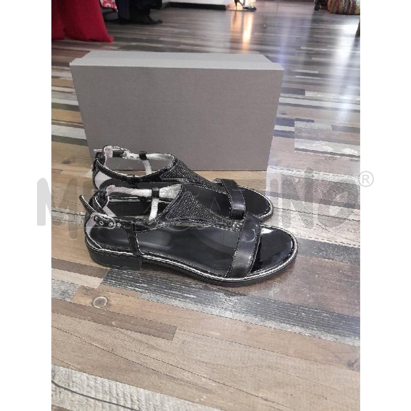 SANDALI DONNA NERO GIARDINI NERE TRIANGOLO GLITTER | Mercatino dell'Usato Montesilvano 1