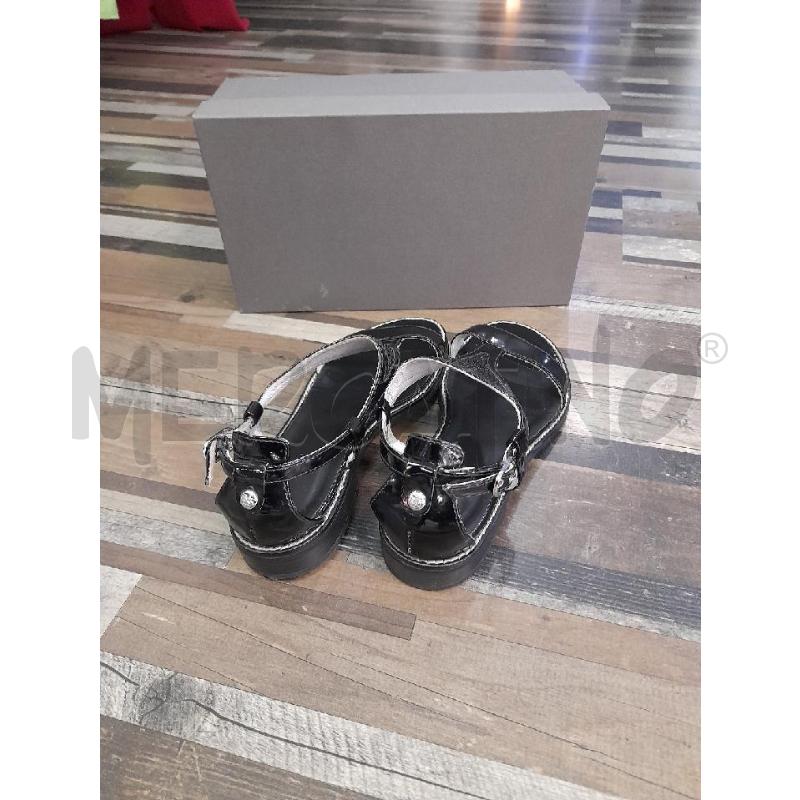 SANDALI DONNA NERO GIARDINI NERE TRIANGOLO GLITTER | Mercatino dell'Usato Montesilvano 3