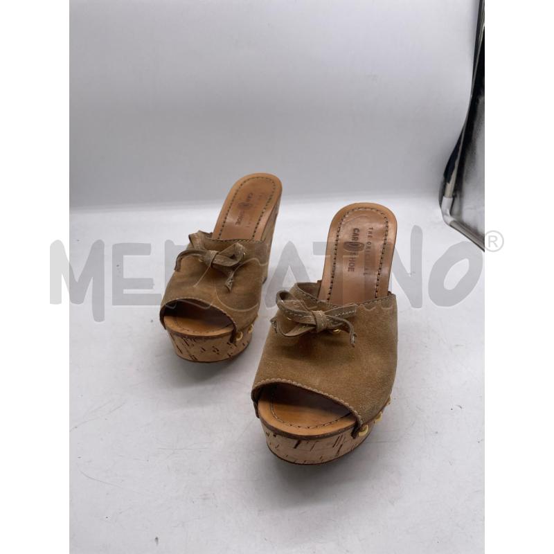 SANDALI DONNA TACCO CAR SHOE PELLE MARRO CHIARO | Mercatino dell'Usato Montesilvano 1