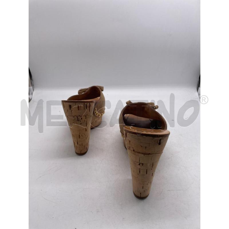 SANDALI DONNA TACCO CAR SHOE PELLE MARRO CHIARO | Mercatino dell'Usato Montesilvano 3