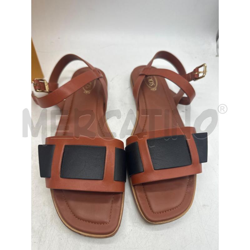 SANDALI DONNA TODS FASCIA MARRO NERA | Mercatino dell'Usato Montesilvano 3