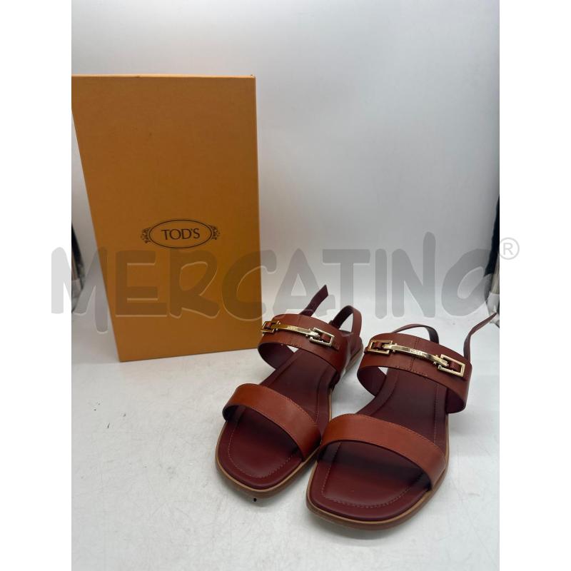 SANDALI DONNA TODS MARRO FASCIA FIBBIA DORATA | Mercatino dell'Usato Montesilvano 1