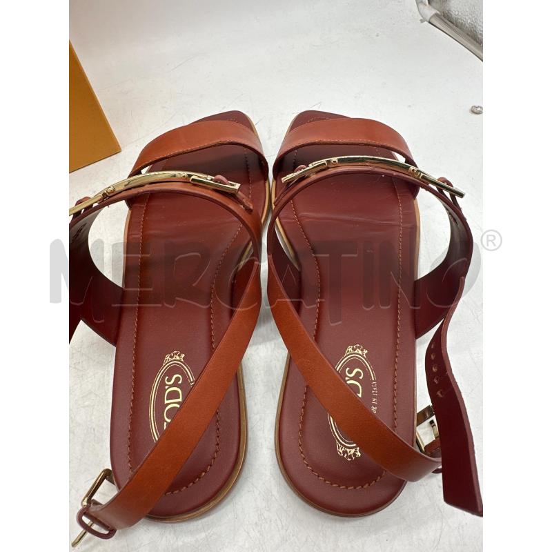 SANDALI DONNA TODS MARRO FASCIA FIBBIA DORATA | Mercatino dell'Usato Montesilvano 3