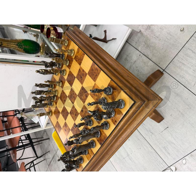 SCACCHIERA TAVOLO GIOCO SCACCHI METALLO  | Mercatino dell'Usato Montesilvano 1
