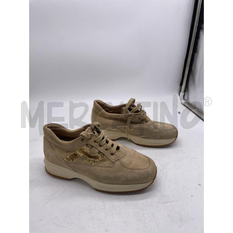 SCARPE BAMBINA HOGAN BEIGE LOGO PAILLETTES  | Mercatino dell'Usato Montesilvano 1