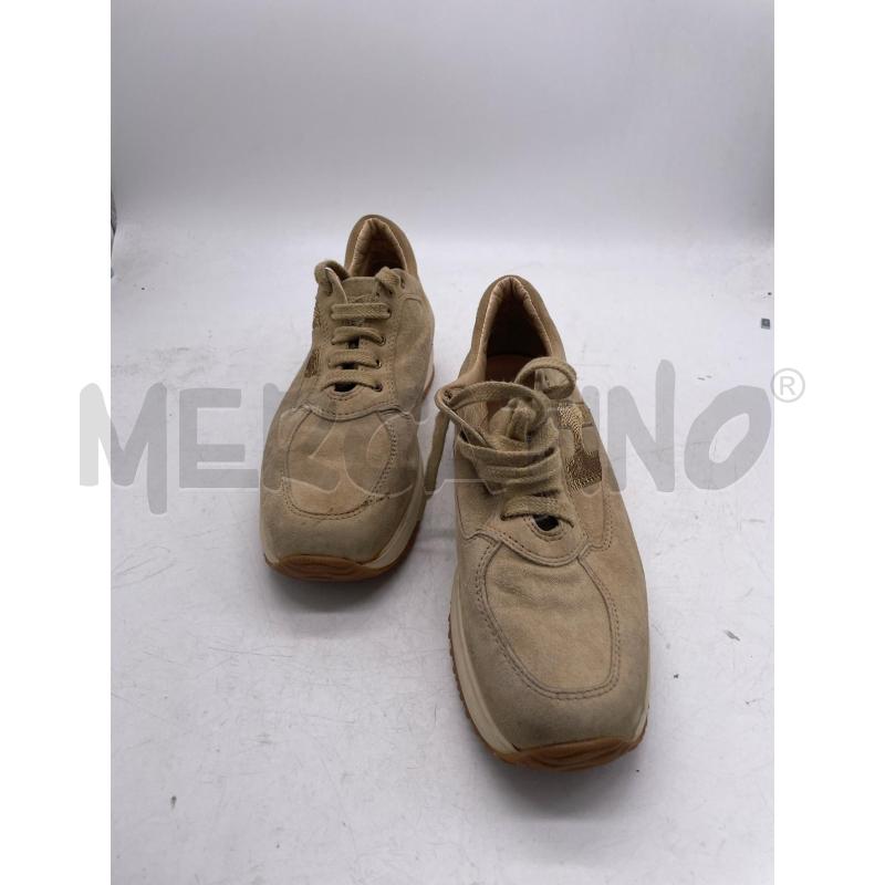 SCARPE BAMBINA HOGAN BEIGE LOGO PAILLETTES  | Mercatino dell'Usato Montesilvano 2