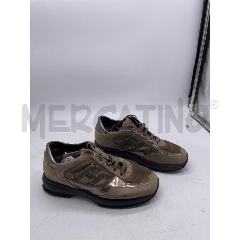 SCARPE BAMBINA HOGAN BEIGE LOGO PAILLETTES | Mercatino dell'Usato Montesilvano 1