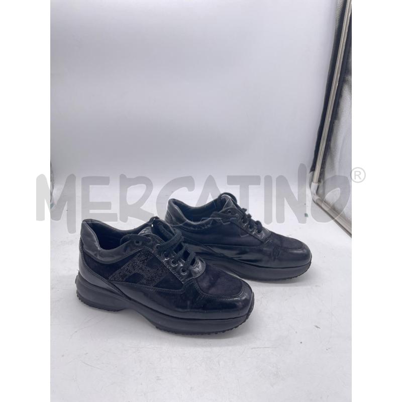 SCARPE BAMBINA HOGAN NERE LOGO PAILLETTES | Mercatino dell'Usato Montesilvano 1