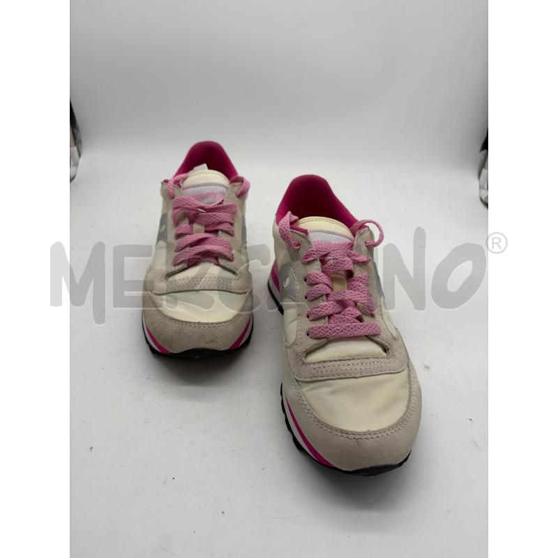 SCARPE BAMBINA SAUCONY BIANCHE DETT ARGENTATI LACCI ROSA | Mercatino dell'Usato Montesilvano 2