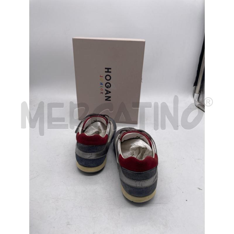 SCARPE BAMBINO HOGAN STRAPPO GRIGIO BIANCO BLU ROSSO | Mercatino dell'Usato Montesilvano 3