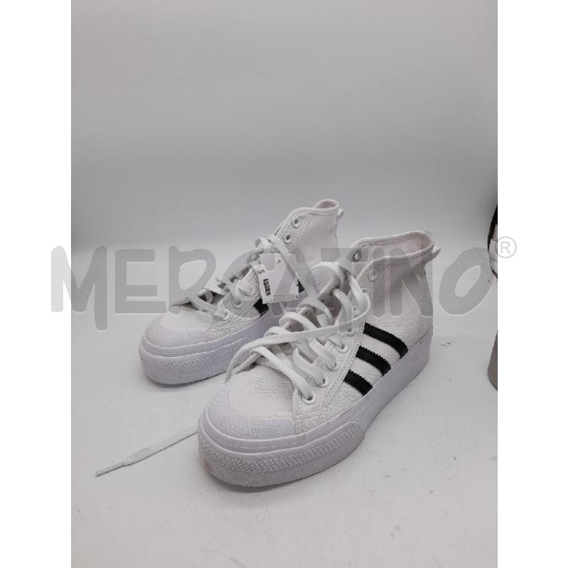 SCARPE DONNA ADIDAS NIZZA PLATFORM BIANCHE BANDE NERE | Mercatino dell'Usato Montesilvano 1
