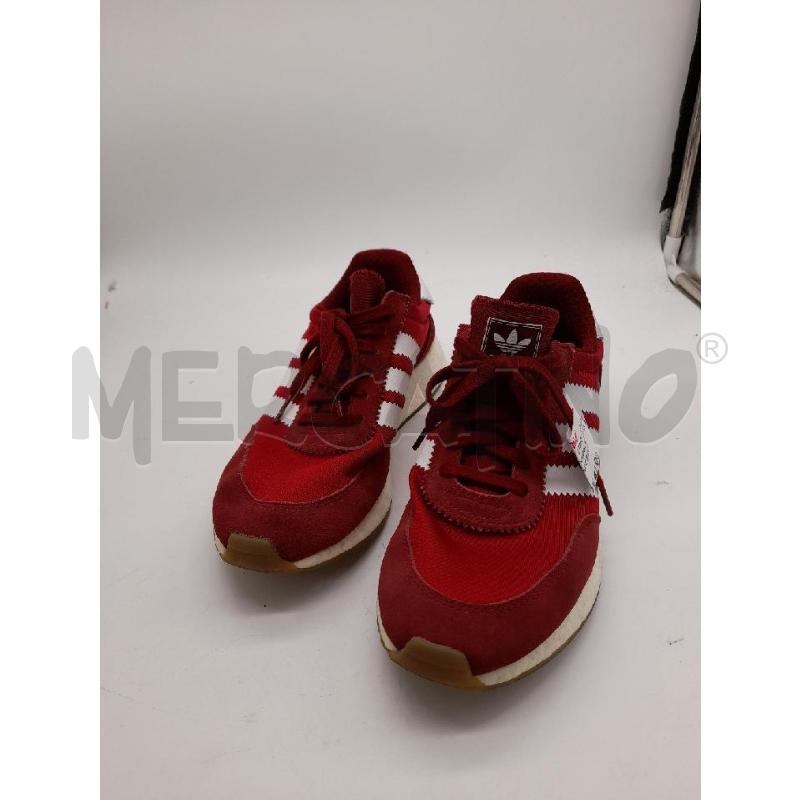 SCARPE DONNA ADIDAS ROSSE BANDE BIANCHE LACCI TG 39 1/3 | Mercatino dell'Usato Montesilvano 1