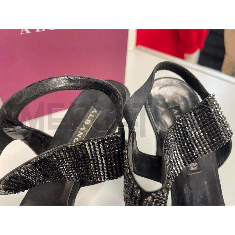 SCARPE DONNA ALBANO NERE GLITTER TACCO | Mercatino dell'Usato Montesilvano 5