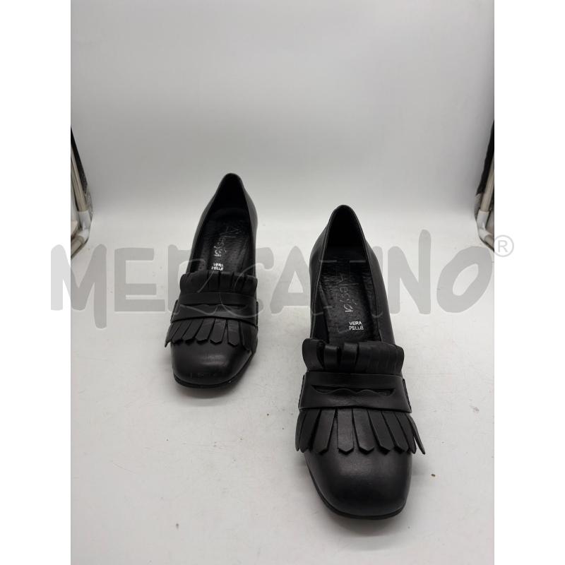 SCARPE DONNA ALESYA MOCASSINO TACCO NERO FRANGE | Mercatino dell'Usato Montesilvano 2