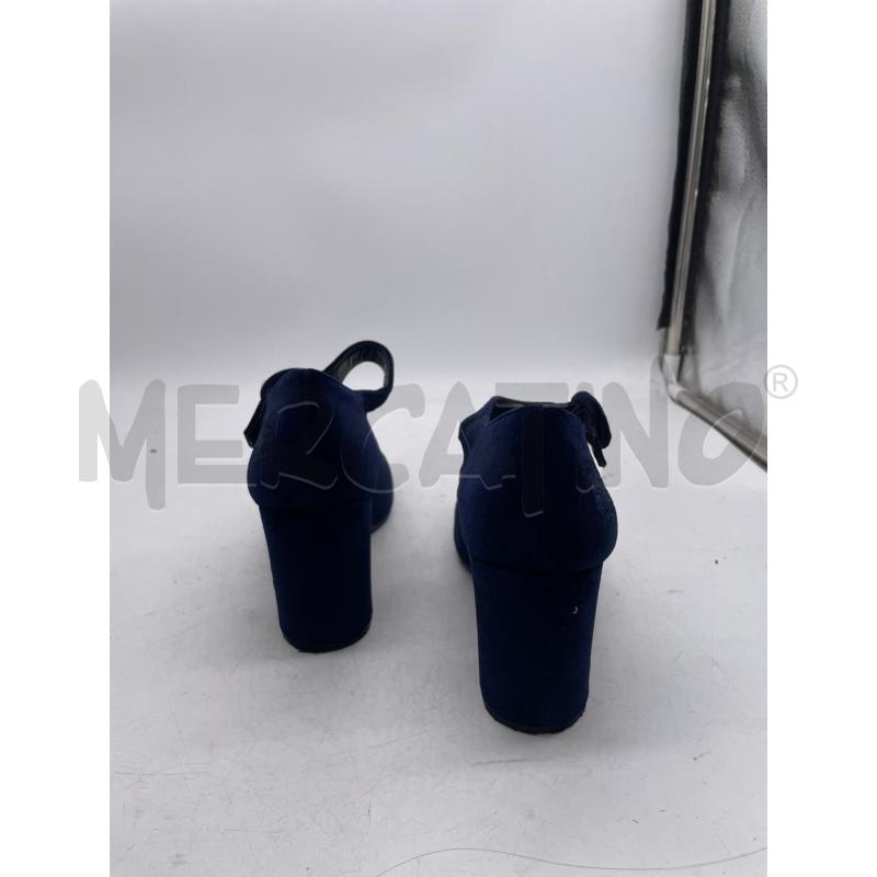 SCARPE DONNA ALESYA VELLUTO BLU RICAMO TACCO | Mercatino dell'Usato Montesilvano 3