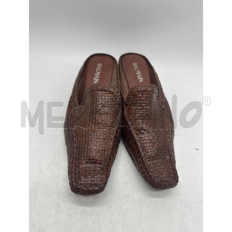 SCARPE DONNA BALMAIN MOCASSINO TACCHETTO VINTAGE MARRO | Mercatino dell'Usato Montesilvano 2